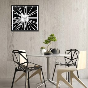 Zrkadlové nástenné hodiny z plexiskla - Dvojvrstvové: Strieborné ručičky Biela Biela 30 cm 4241-71664 X0112