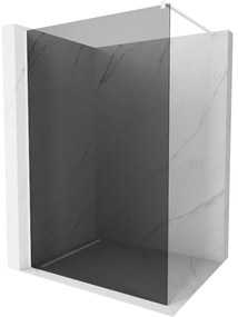 Mexen Kioto, Walk-In sprchová zástena 80 x 200 cm, grafit 8 mm, biely profil, 800-080-101-20-40