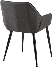Jedálenská stolička látka Vessa - tmavošedá