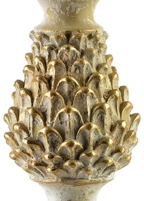 Svícen Santa Lila 19 cm bílo-zlatý