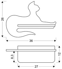 Čierne detské svietidlo Cat - Candellux Lighting