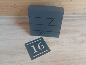 Poštová schránka + číslo domu 3 farba antracit Počet číslic: >6 číslic
