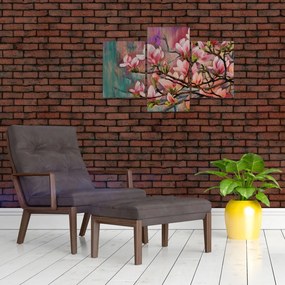 Obraz - Olejomaľba, Rozkvitnutá sakura (90x60 cm)