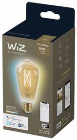 Philips WiZ 8718699787233 LED žiarovka Filament Philips WiZ E27, 6,7W, 640lm, 2000-5000K, ST64, priehľadná