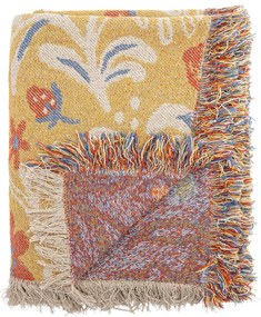 Žltá deka z recyklovanej bavlny 130x160 cm Reims – Bloomingville