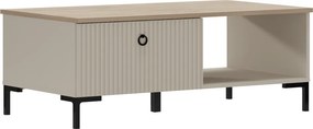 Konferenčný stolík, sivohnedá Taupe/dub silverjack, DOMCA 1S