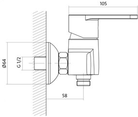 Cersanit CARI - sprchová batéria, chróm, S951-026