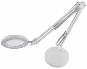 Extol - LED Stmievateľná stolná lampa s lupou LED/8W/5V 2900/4500/7500K biela