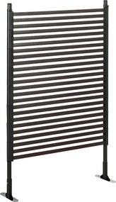 Outsunny Záhradný Plot Kovový Plot 93 x 150 cm Vysoká Dekoratívna Mriežka Sada s Nohami Pes Plot Horný Oblúkový Plot Krajinný Plot pre Záhradné Kvetin