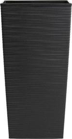 PLASTOVÝ KVETINÁČ PORTO RIFLO 46X25X25 CM ČIERNA