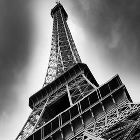 Ozdobný paraván Pařížská Eiffelova věž - 110x170 cm, trojdielny, obojstranný paraván 360°