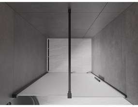 Mexen Velar, posuvné sprchové dvere do otvoru 120 cm, 8mm sklo námraza, čierna matná, 871-120-000-31-70