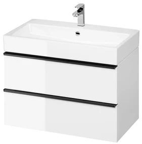 Cersanit - VIRGO závesná skrinka pod umývadlo 80cm, biela-čierna, S522-025