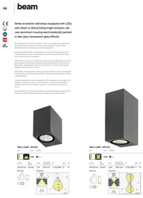 Redo 9907 - LED Vonkajšie nástenné svietidlo BEAM LED/5W/230V IP54