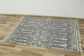 Koberec Karof 2619A jasno sivý / bielý