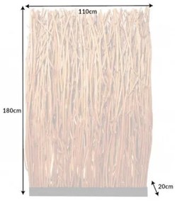 Stojaca lampa 40505 Paravent 180cm Prírodná Logan Drevo - Komfort-nábytok