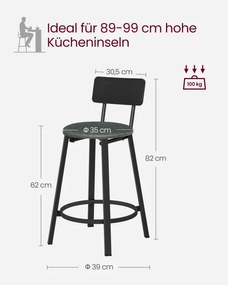 Set dvoch barových stoličiek LBC059C01 (2 ks)