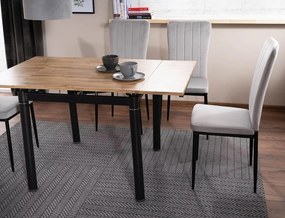 Rozkládací jídelní stůl Franklin 80/131 cm cm dub artisan/černý mat