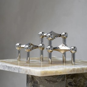Stoff Nagel Dizajnový svietnik STOFF Nagel Chrome – set 3 ks