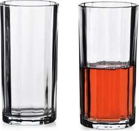 Sada 4 ks vysokých pohárov ELISE STRIPES 360 ml číra