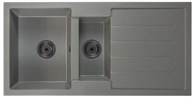 Kuchynský drez Yuxur (sivá) (s 3 otvormi pre batériu) (P). Vlastná spoľahlivá doprava až k Vám domov. 1066452