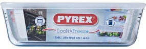 Pyrex Dóza sklenená Cook & Freeze 2,6 l, 24 x 19 x 8 cm, 2,6 l