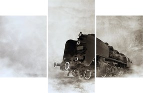 Obraz - Vlak v hmle (90x60 cm)