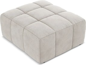 Béžová zamatová podnožka Aloha – Makamii