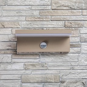 Rabalux 77220 - LED vonkajšie nástenné svietidlo so senzorom ZARAGOZA 9W/230V IP54 béžová