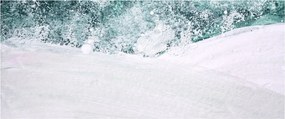 Obraz - Tyrkysová abstrakcia (120x50 cm)
