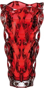 KRIŠTÁĽOVÁ VÁZA BOHEMIA SAMBA RED 305MM