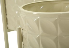 Sada 3 ks stojanů na květiny Betsy krémová