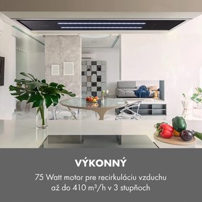 Klarstein High Line, digestor, 77 cm, stropný, 410 m³/h, ďiaľkové ovládanie, čierny