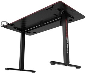 Herný stôl s LED osvetlením SHADOW GAMER 2.0 elektrický, čierny