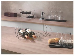 Trojposchodový držiak na 12 fliaš vína Metaltex Wine, dĺžka 45 cm