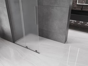 Mexen Velar, sprchová zástena s posuvnými dverami Walk-in 80 x 200 cm, 8mm sklo námraza, grafitová, 871-080-000-33-95