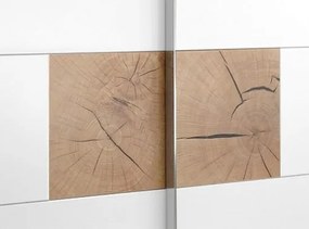 Šatníková skriňa Capri, dub wotan/biela