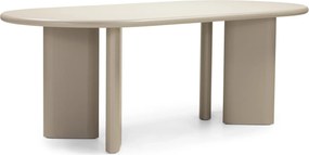 Jedálenský oválny stôl Lima 220 cm tmavobéžový