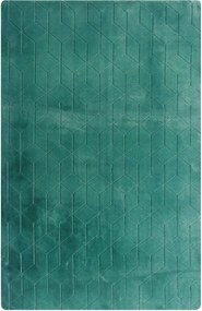 Zelený koberec s 3D reliéfom Rabbit – obdĺžnikový dizajn Rozmer: 140x200 cm