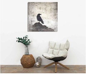 Nástenný obraz na plátne Black Bird, 45 × 45 cm