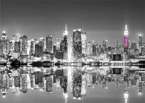 Obrázok - New York a fialový mrakodrap (70x50 cm)