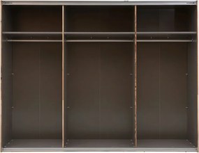 Šatník s posuvnými dverami Dover, 270 cm, zrubová doska / tmavý betón