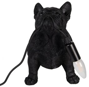 Dekor čierne stolné svietidlo BULDOČEK