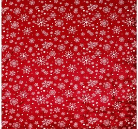 Červená vianočná mikroplyšová baránková deka SNOWFALL Rozmer: 150 x 200 cm