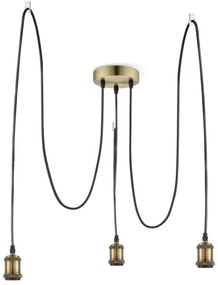 Leuchten Direkt 13571-60 - Luster na lanku DIY 3xE27/60W/230V pavúk mosadz