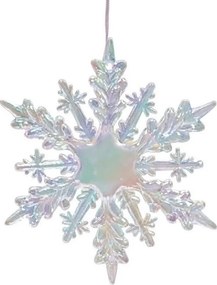 Závesná snehová vločka, typ 4, 10 cm