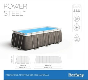 Bestway_C Záhradný bazén Bestway 56996 Power Steel 4.88m x 2.44m x 1.22m Rectangular 56996