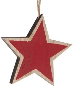 Závesná drevená hviezda 6 ks