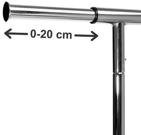 Vešiakový stojan TAHIR na kolieskach strieborný