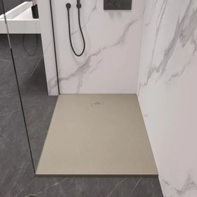 Erga Hyper, SMC sprchová vanička 90x70x2,6 cm + sifón, béžová matná, ERG-V06-SMC-7090S-BG
